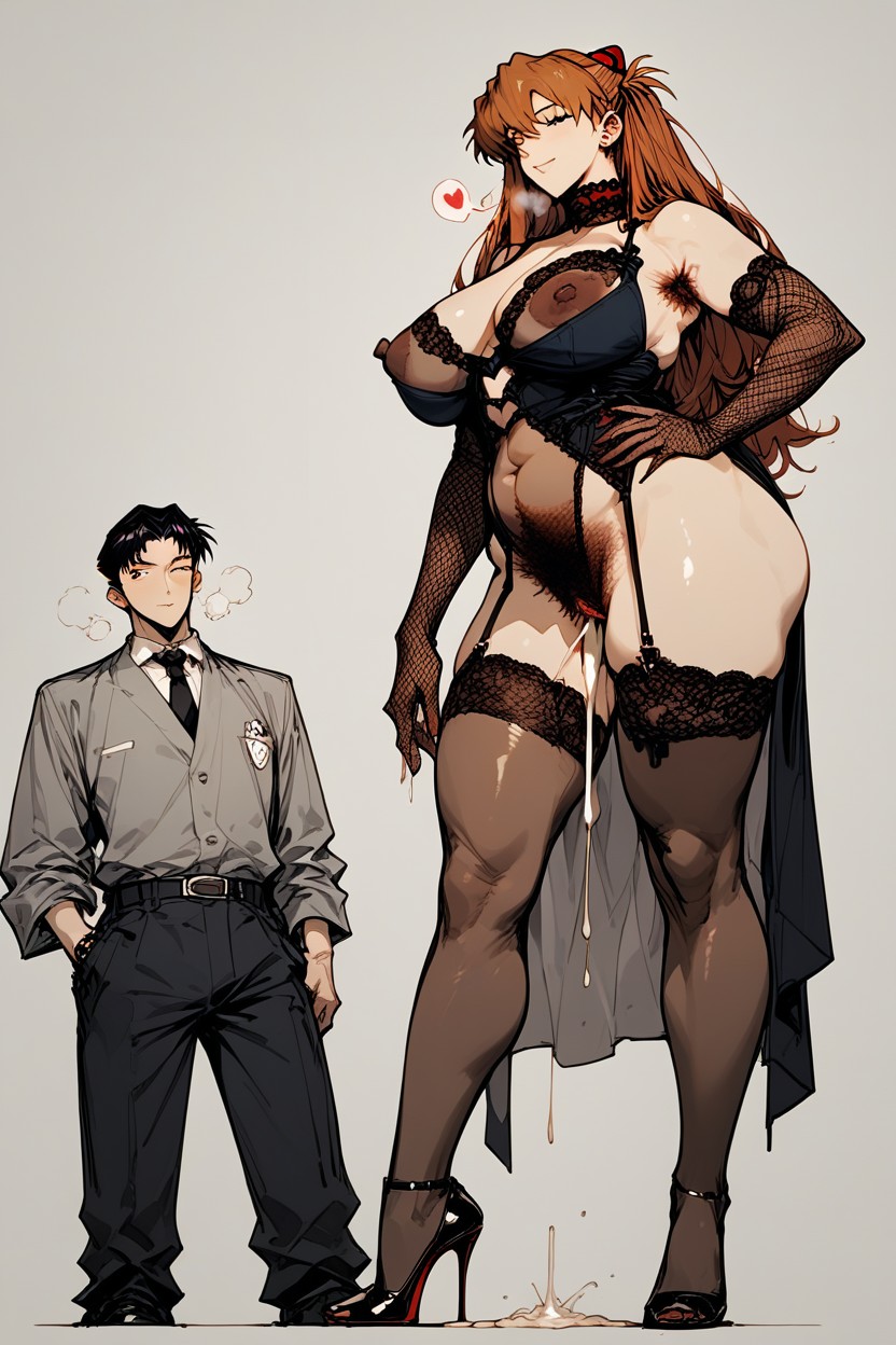 Ejaculation Sounds, Motion Line, Larger Female Than Male Hentai AI Porn