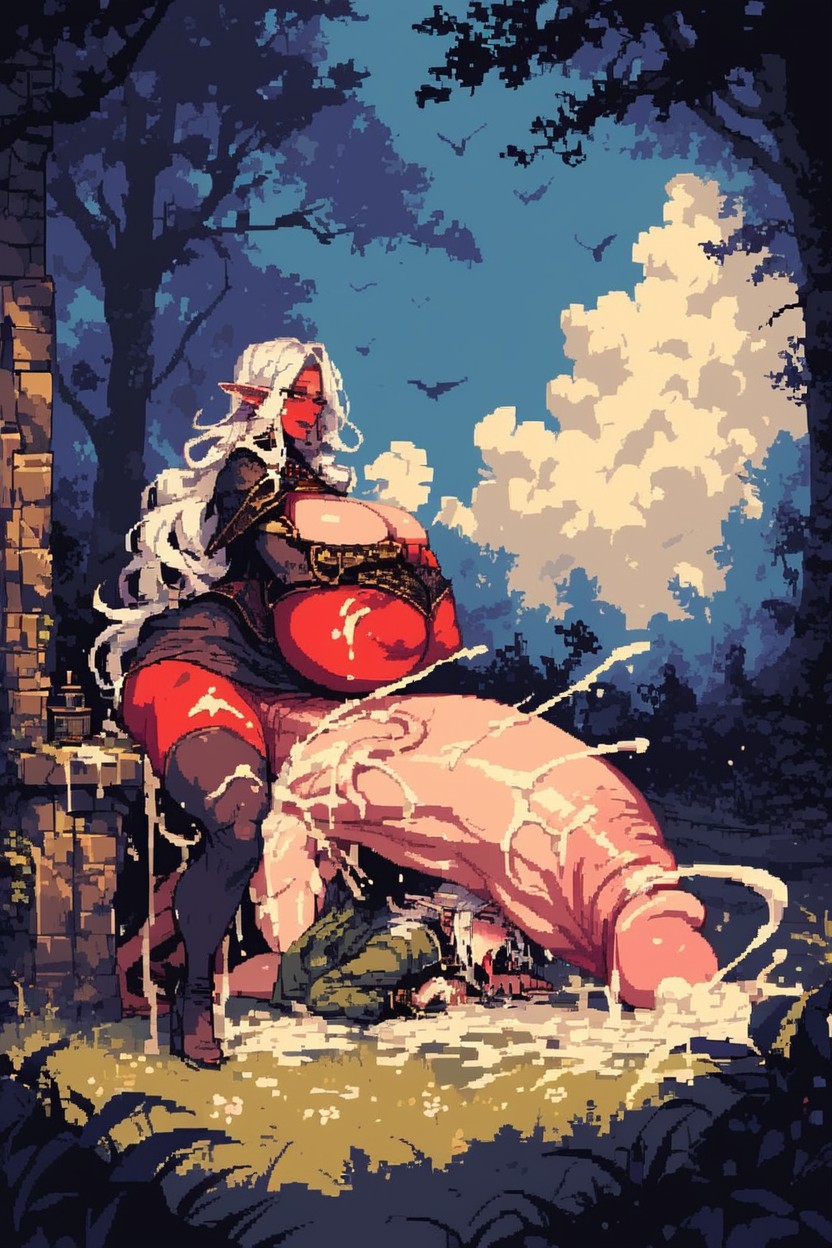 Doggystyle Anal, Impossibly Long Hyper Penis, Bending Over Shemale AI Porn