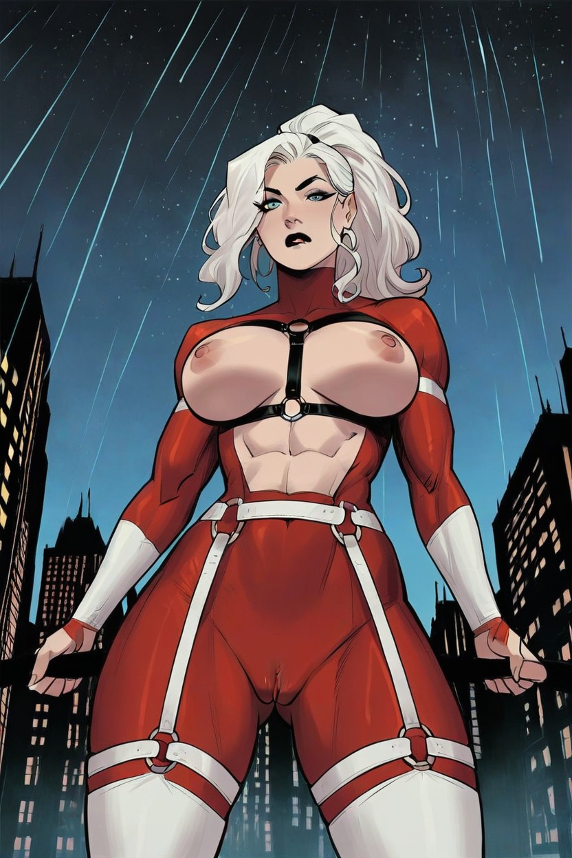 Muscular, Open-shirt, Shirt-with-boob-window Hentai AI Porn