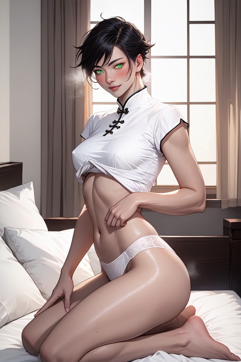 Black Hair, Best Detailed Hair, Model Hentai AI Porn