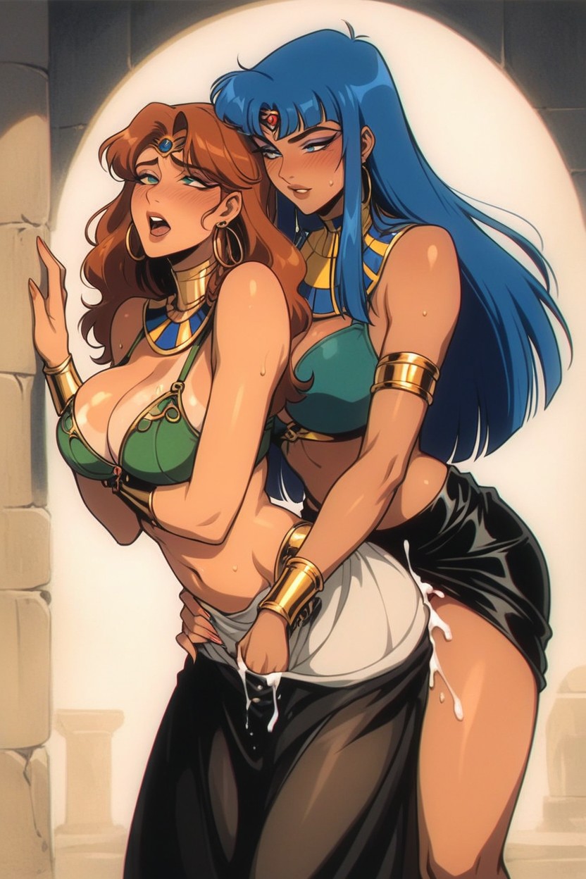 Tits Grabbed From Behind, Detailed Faces, Cum All Over Body Hentai AI Porn