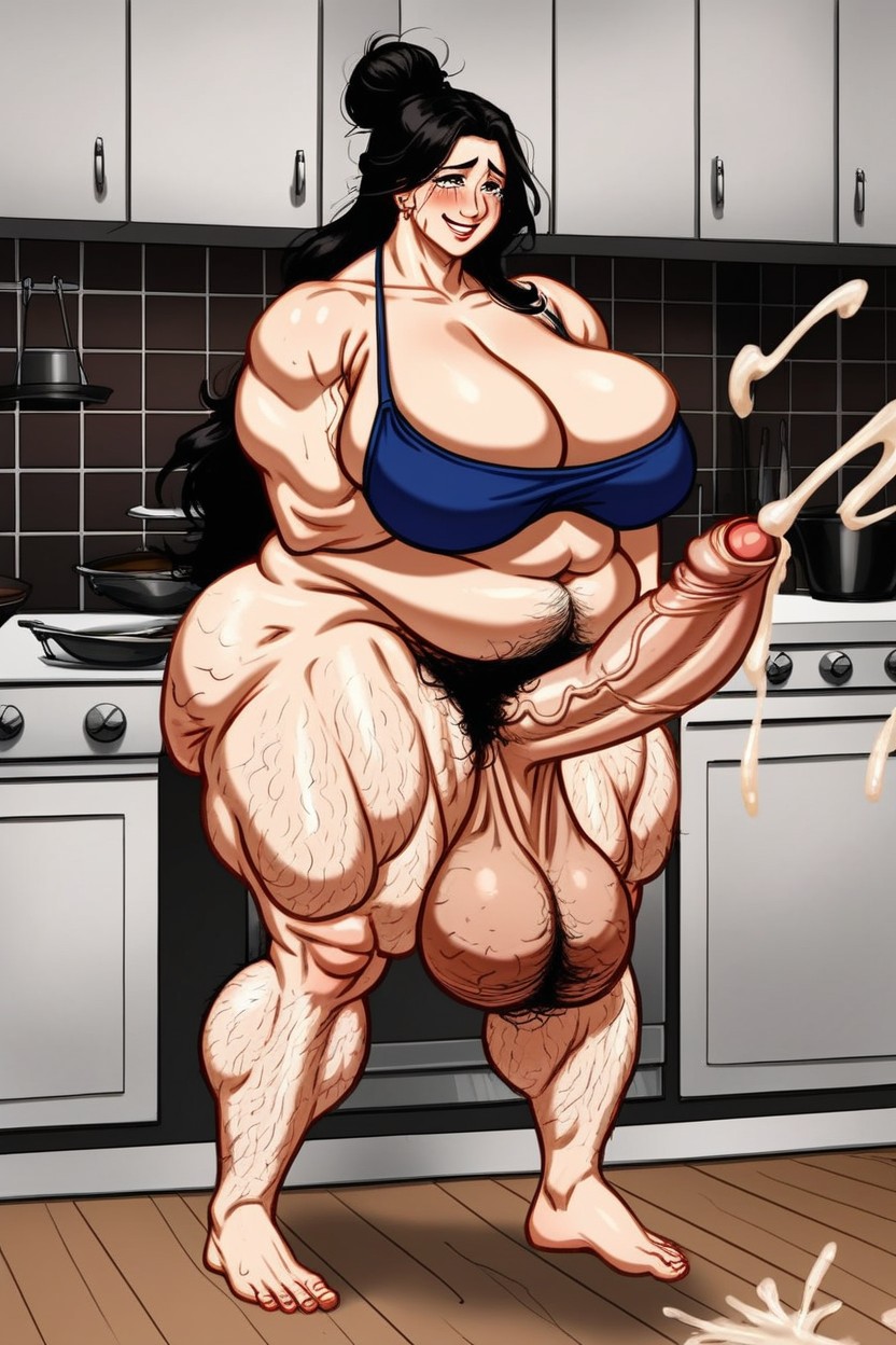 Wide Hips, Veiny Forearms, Chignon Porno IA transsexuelle