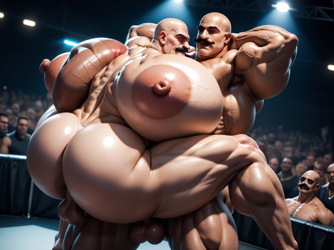 Thick, Arms Up, Oiled Skingay Gangbang AI Gay Porn