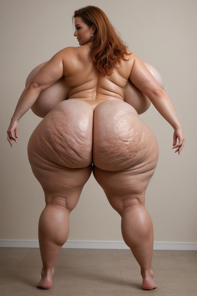 Very Wide Wide Hips, Naked, Hips Wider Than Her Shoulders MILF AI Porn