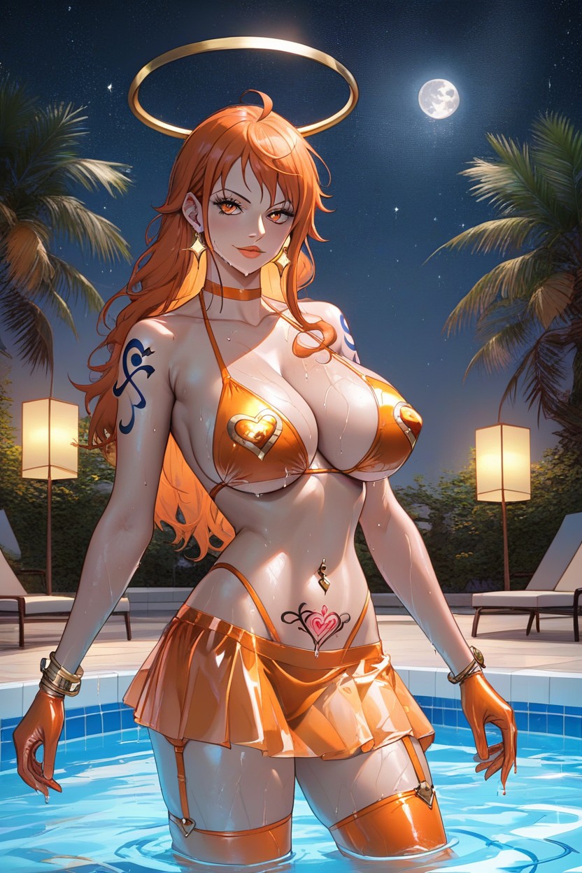 Moon, Gold Earrings, Body Hentai AI Porn