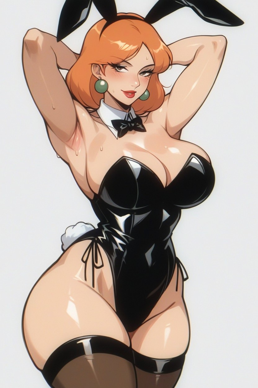 Bare Shoulders, White Background, Anime Style Hentai AI Porn