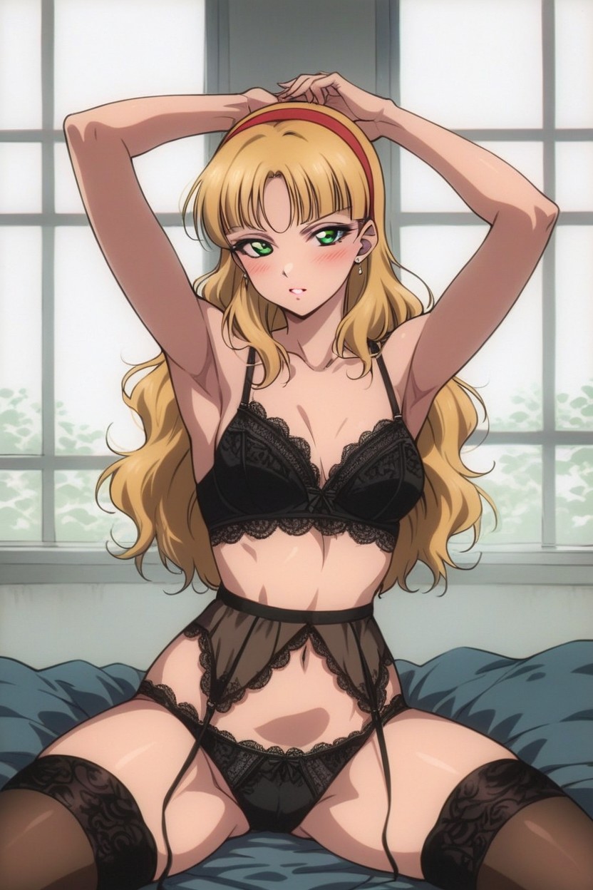 Red Hairband, Small Breasts, 25+ Hentai AI Porn