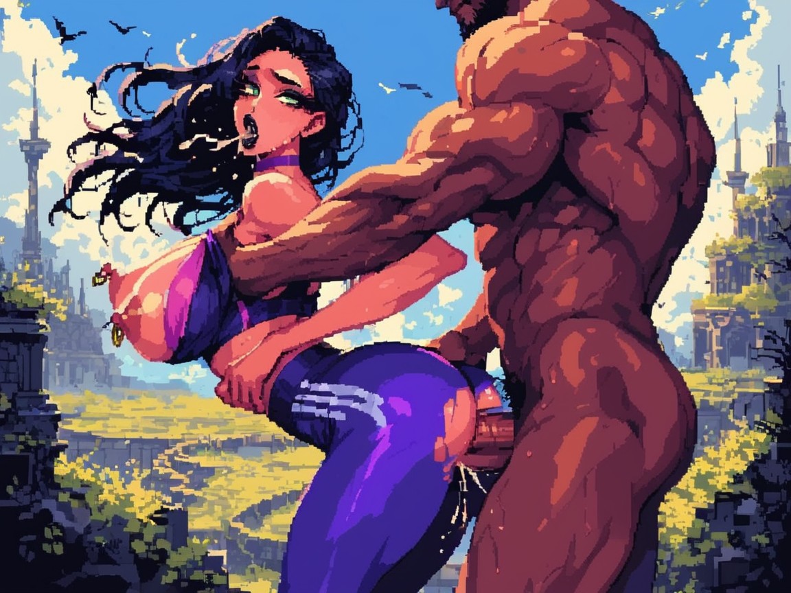 Grabbing Breasts, Perfect Face, Chest Up AI Porn