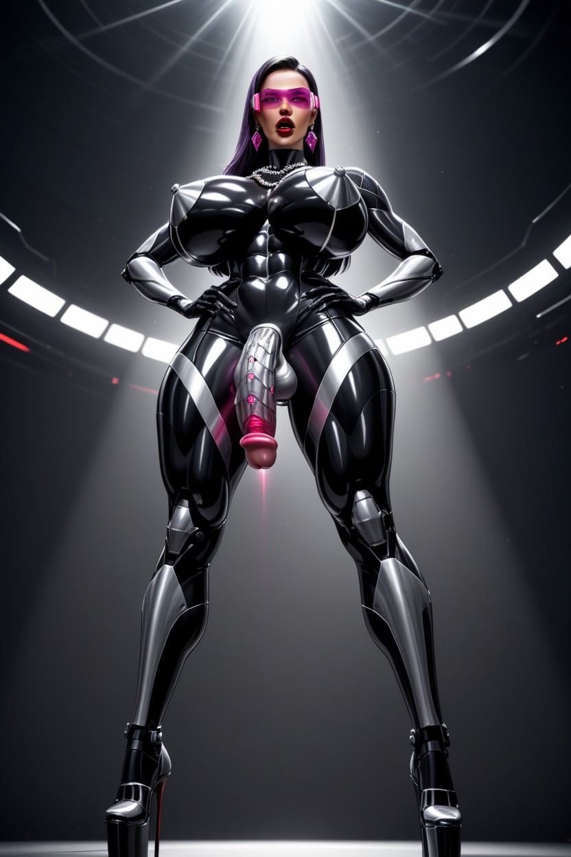 25+, Erect Metallic Nipples Shooting Lasers, Sharp Long Fingernails AI Porn