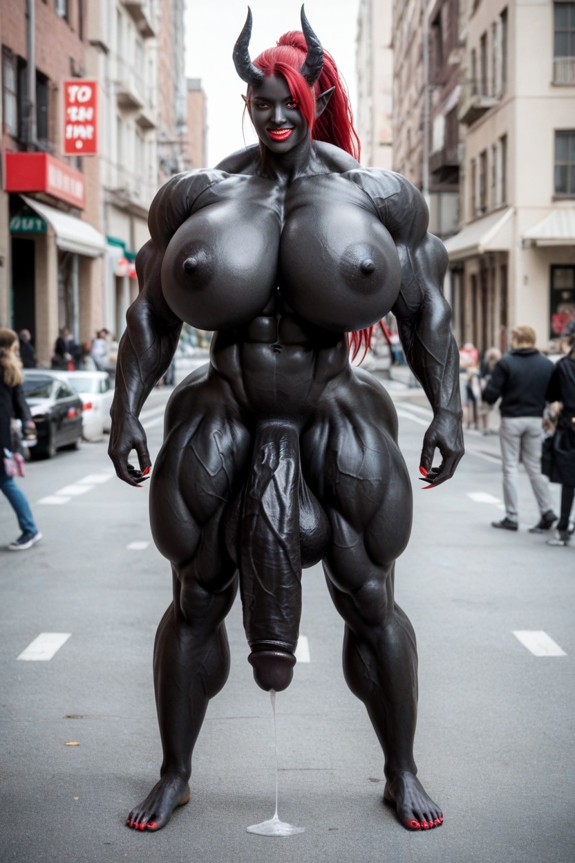 Gigantic Flaccid Black Cock, Gigantic Tits, Black Skin Porno shemale IA