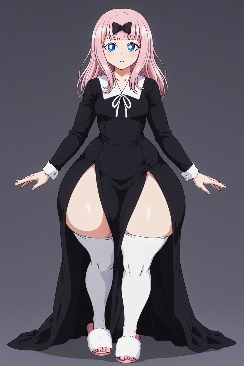 Tired Face , Thigh High Stockings, Hourglass AI Porn