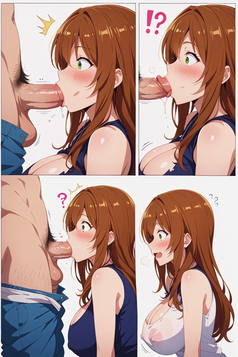 Woman Gives Expert Level Deepthroat, Embarrassed , 2 People AI Porn