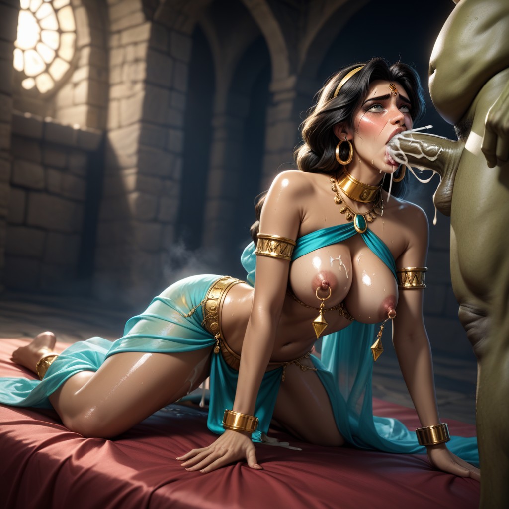 Green Goblin Hard Grabbing Her Head, Bouncing Sex, Nipple Rings AI Porn