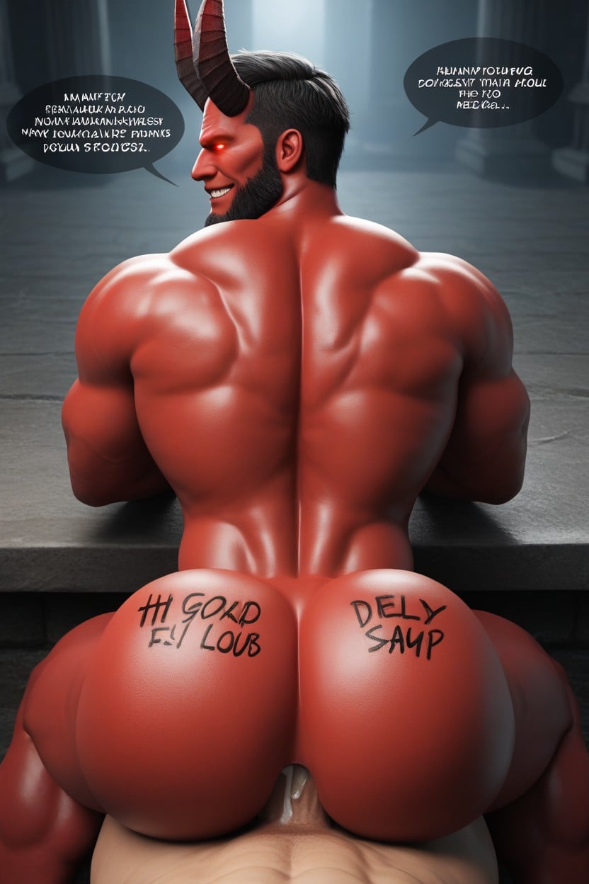 Demon Bottom, Looking At Viewer, Dominant Bottom AI Gay Porn