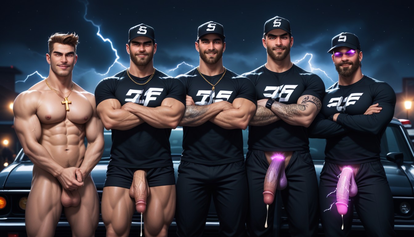 Excité, Ivresse, Lightning Realms Porno IA Gay