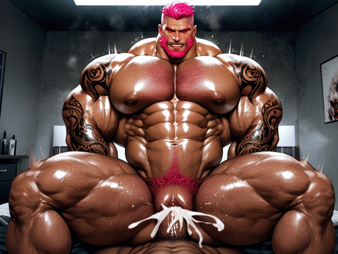 Leather Body Strap, Semen In Pussy, Big Muscle AI Gay Porn