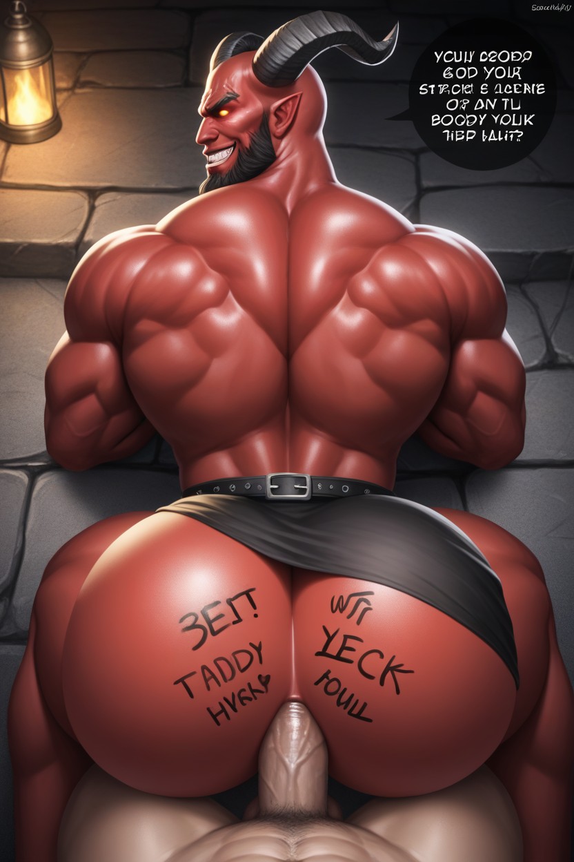 Anal Sex, Dialogue Is Bottom Laughing And Asking The Top If Hes Ready To Join The Damned Souls Boiling And Suffering In His Colon, Deadly Hole AI Gay Porn