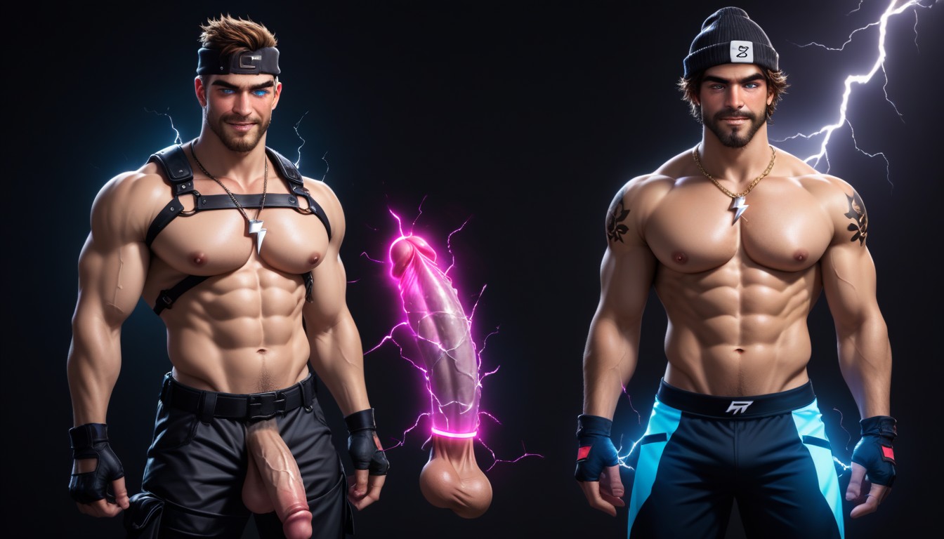 Lightning Powers, Lightning Realms, Pierced Nipples AI Gay Porn