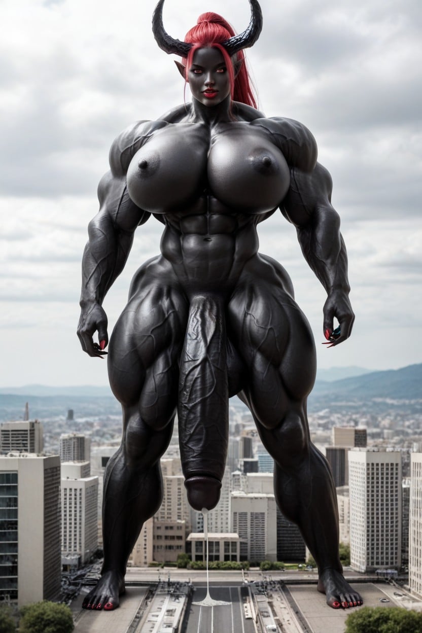 Des Seins Gigantesques Et Parfaits, Gigantic Flaccid Black Cock, She Venom Porno IA transsexuelle