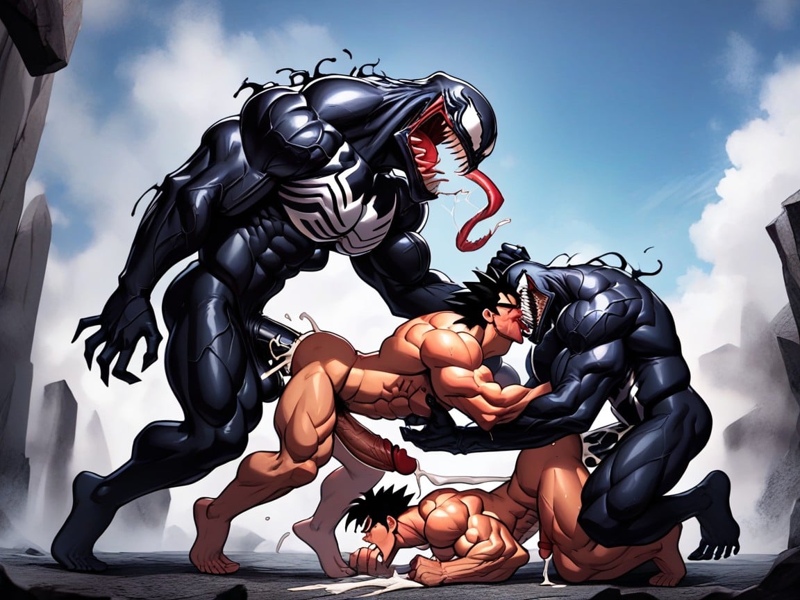 Horny, Red Venom Fuck Ass Till Stomach, Two Venoms Symbiote AI Gay Porn