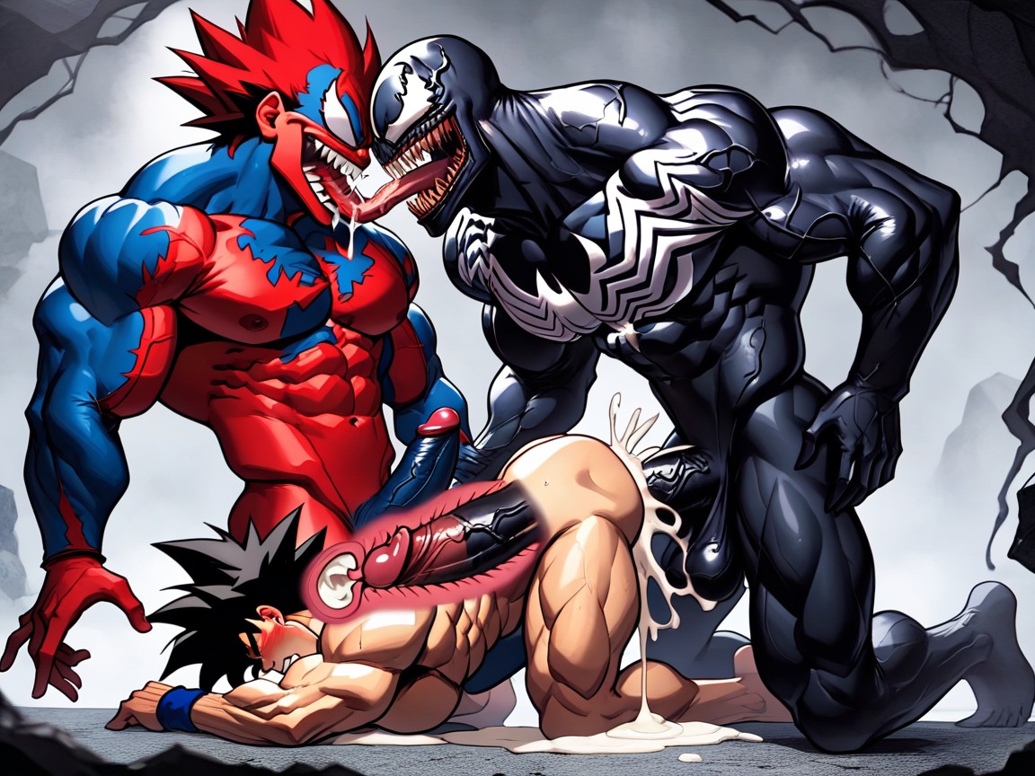 Goku Ass Up, Goku Suck Black Venom Masive Monster Cock, Oral Sex Porno IA Gay