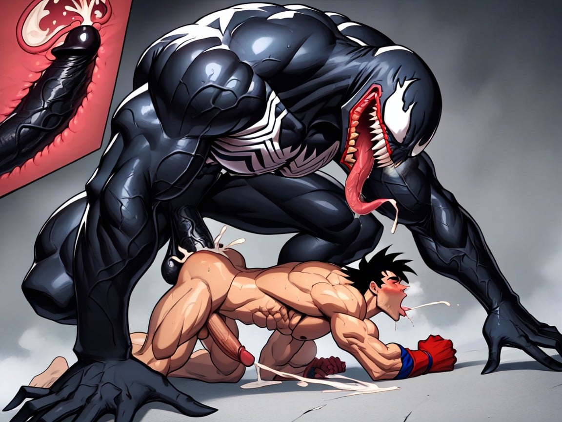 Bite Massive, Two Venoms Symbiote, One Venom Full Red Skin Porno IA Gay