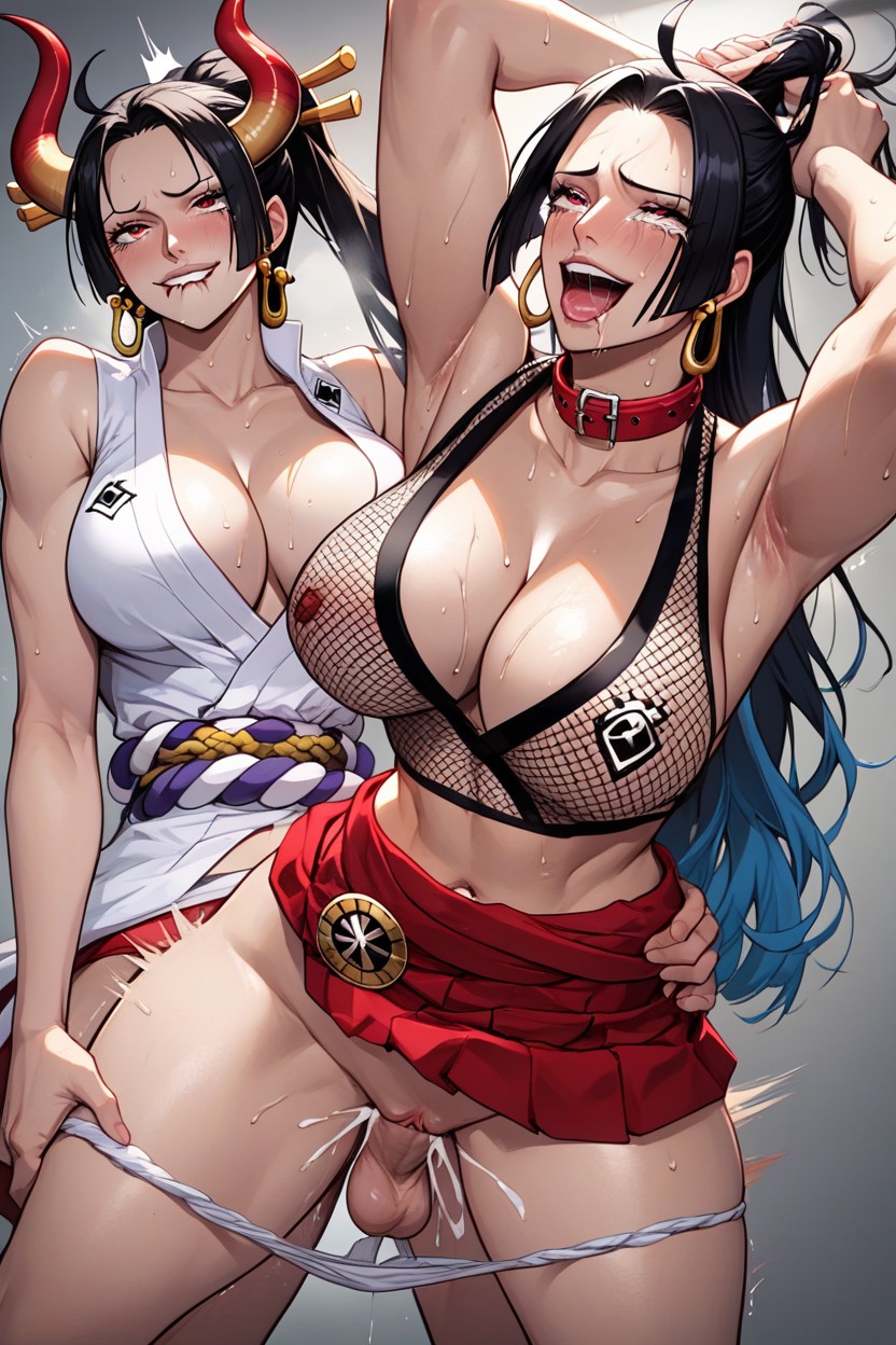 Bending Over, Boa Hancock Getting Fucked By Yamato, Collar Hentai AI Porn