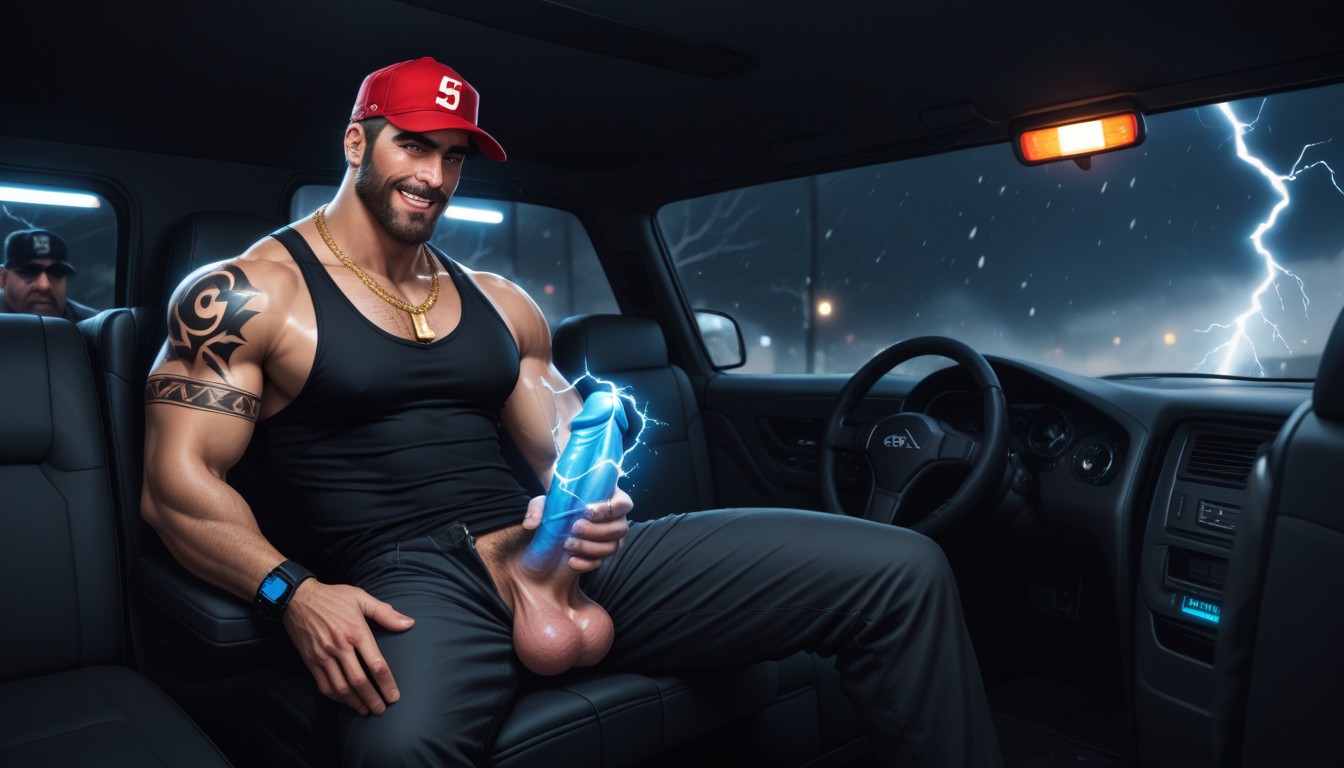Tattoos On Arms, Cum, Brown Hair AI Gay Porn