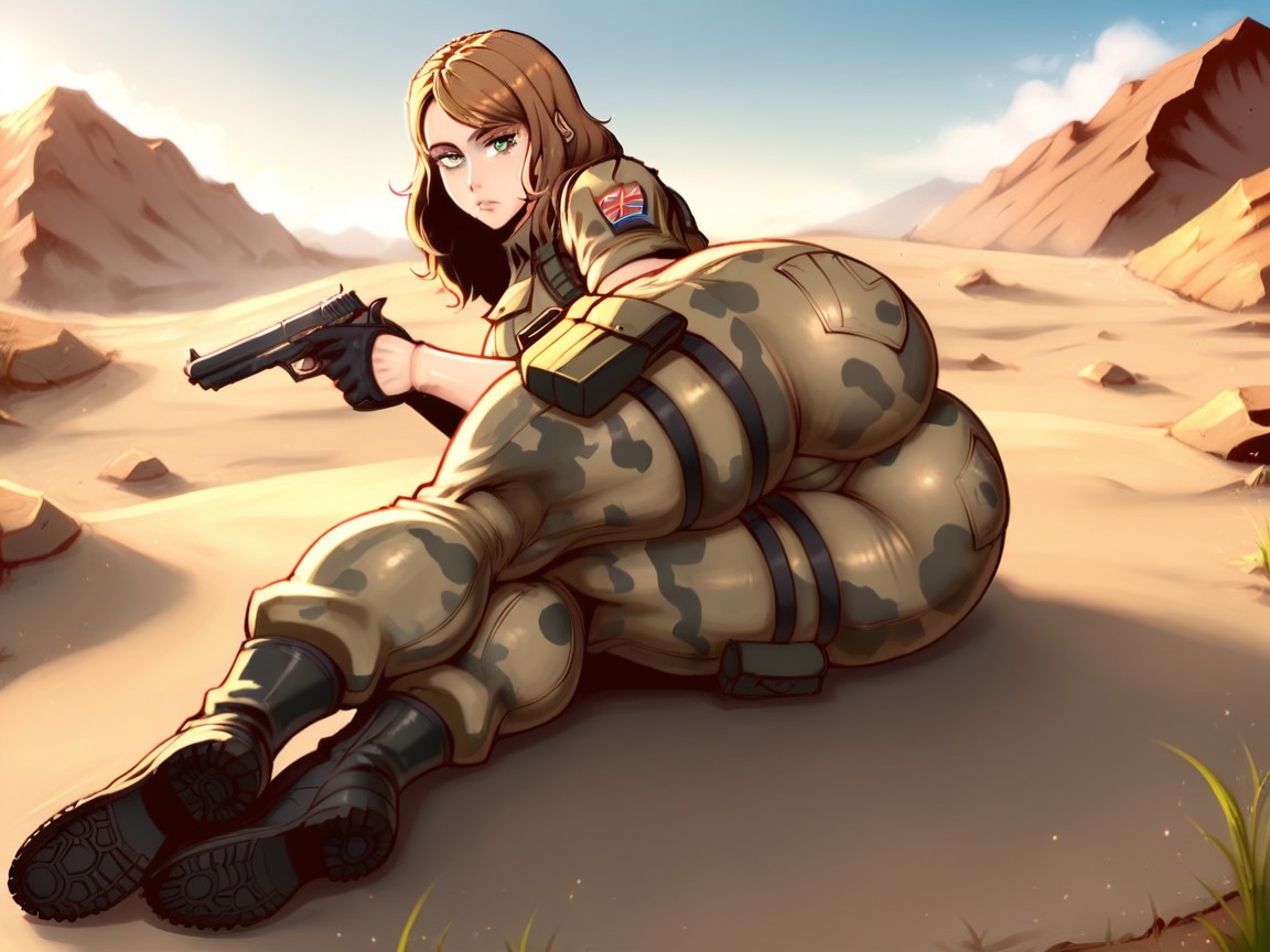 Female Soldiers, Round Face, Evil AI Porn
