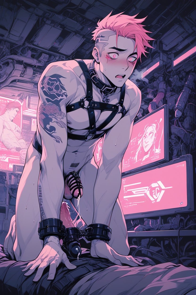 Collar, Intricate, Cyberpunk AI Gay Porn