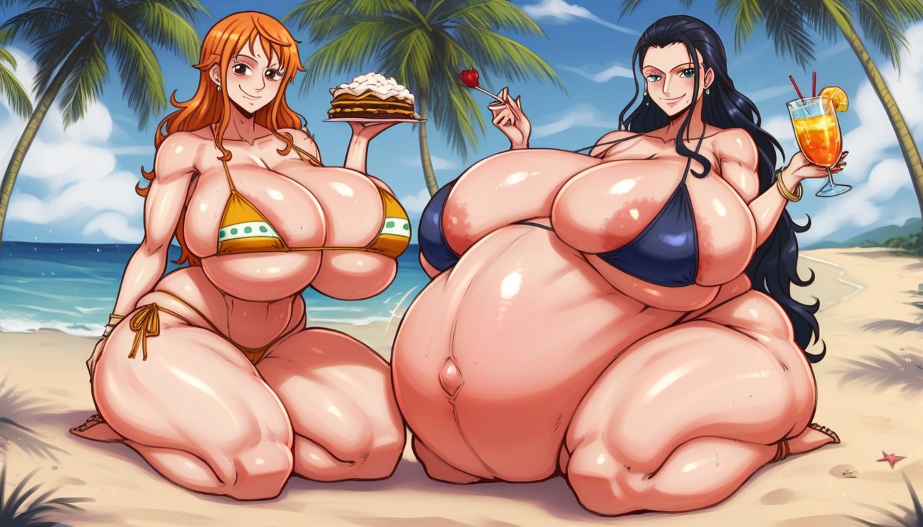 Massive Dumptruck Ass, Form Fitting Bikini, Giant Bubble Butt AI Porn