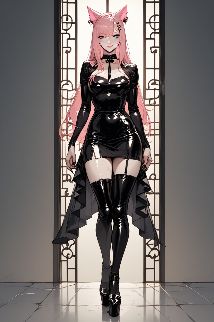 Pink Hair, Demon, Holding Cell Hentai AI Porn
