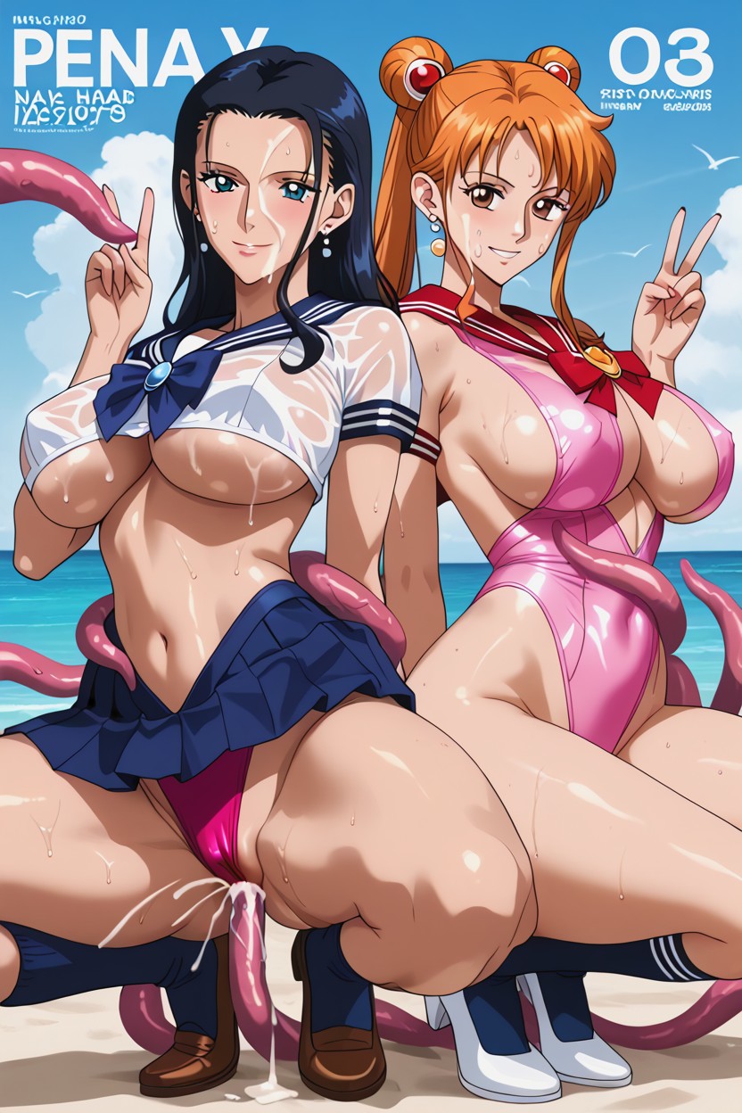 Huge Elastic Ass, Ok Sign, W Peace Hentai AI Porn