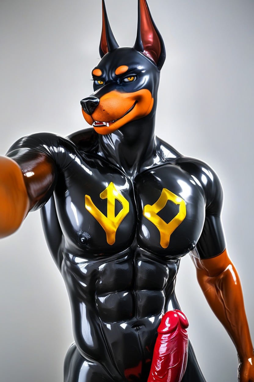 Sweaty, Oiled Skin, Glistening Furry AI Porn