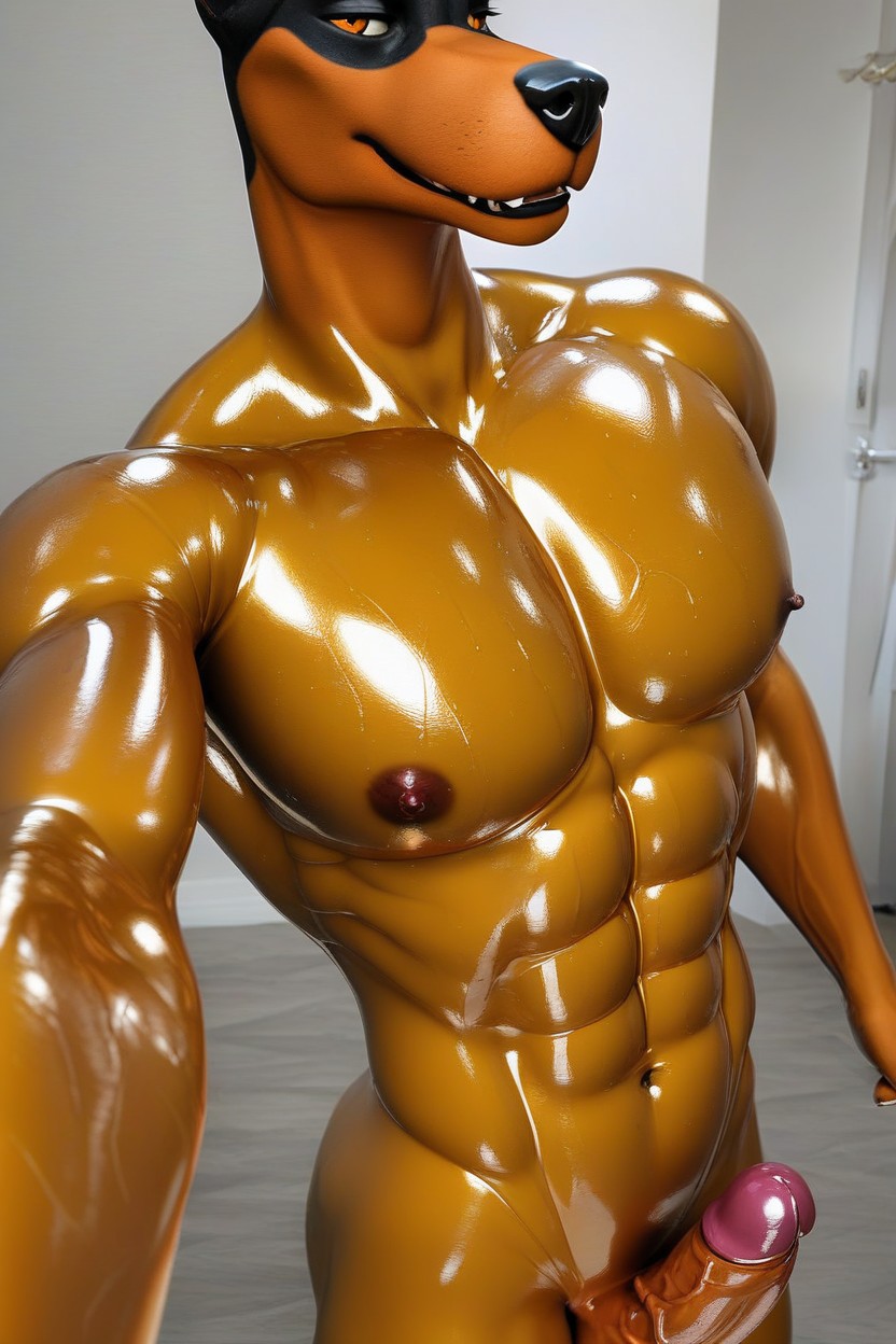 Veiny Abs, Oiled Skin, Veiny 퍼리 AI 포르노