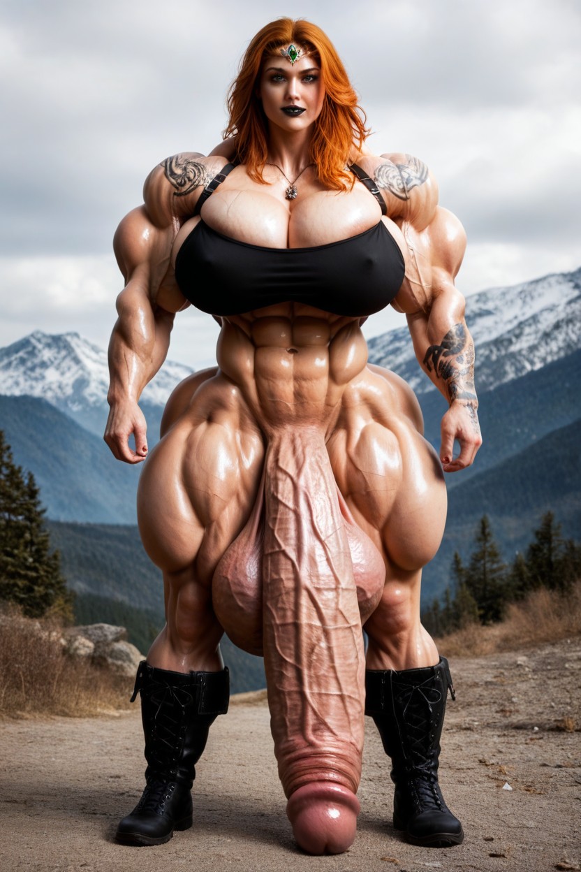 Hdr, Muscular Breasts, Full Body Shemale AI Porn