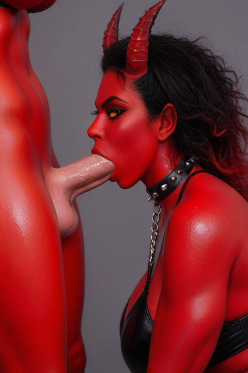 Diable, Fishnet Bottom, Succubus Porno IA transsexuelle