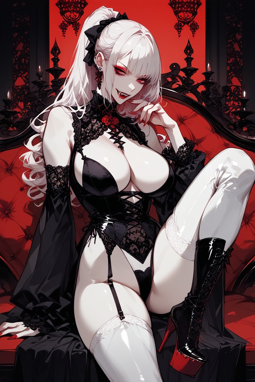 Fangs Barely Visible, Curly, 18+ Hentai AI Porn