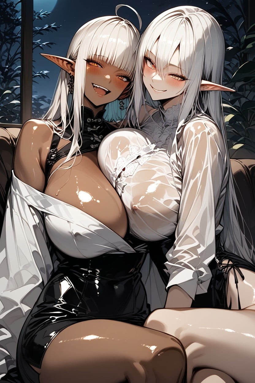 Erect Nipples, Orgasm, Sitting On Couch Hentai AI Porn