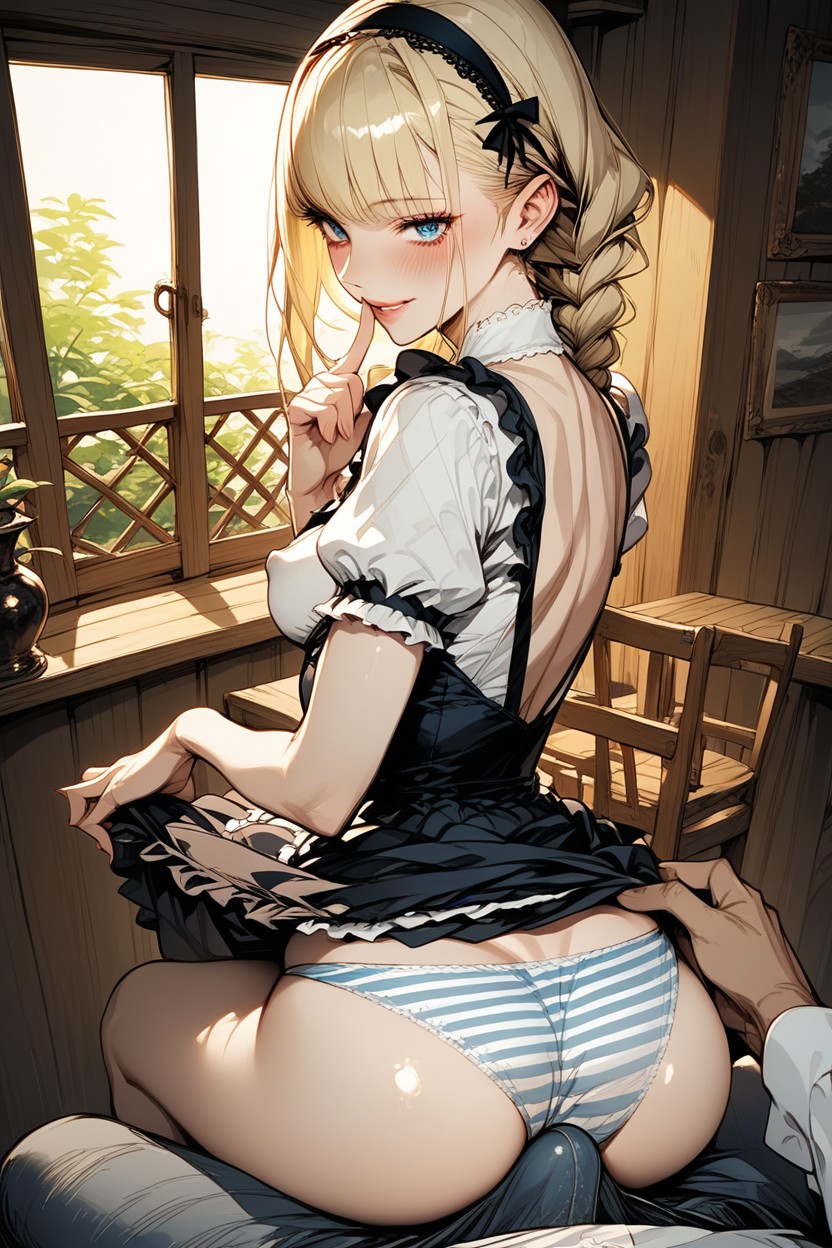 White Shirt, Pov, Multiple Braids Hentai AI Porn