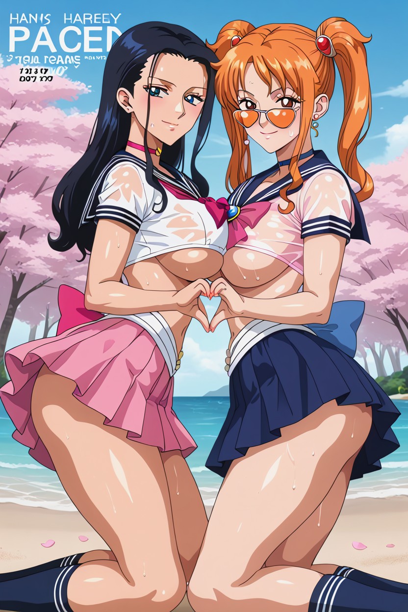 Body Painting, Oiled Skin, Sailor Moon Style Hentai AI Porn