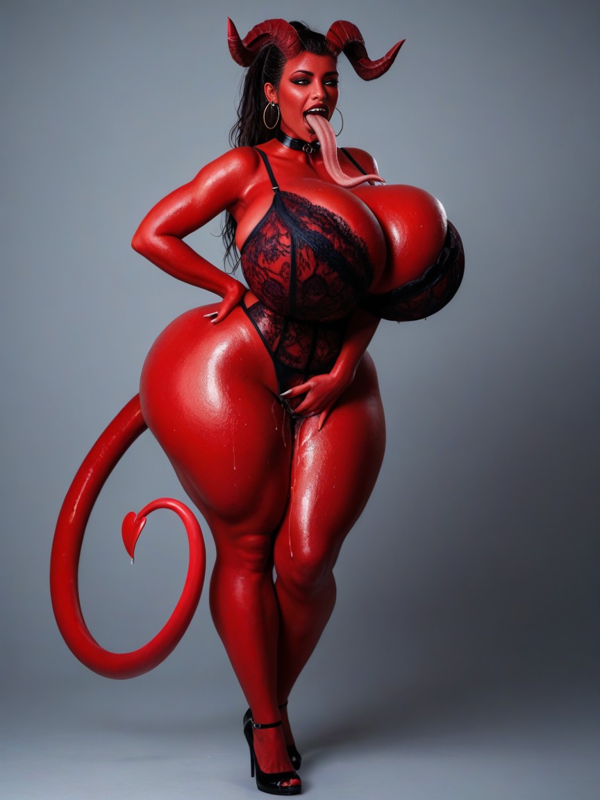 Gorgeous Succubus, Pleasure Filled, Red Skin AI Porn