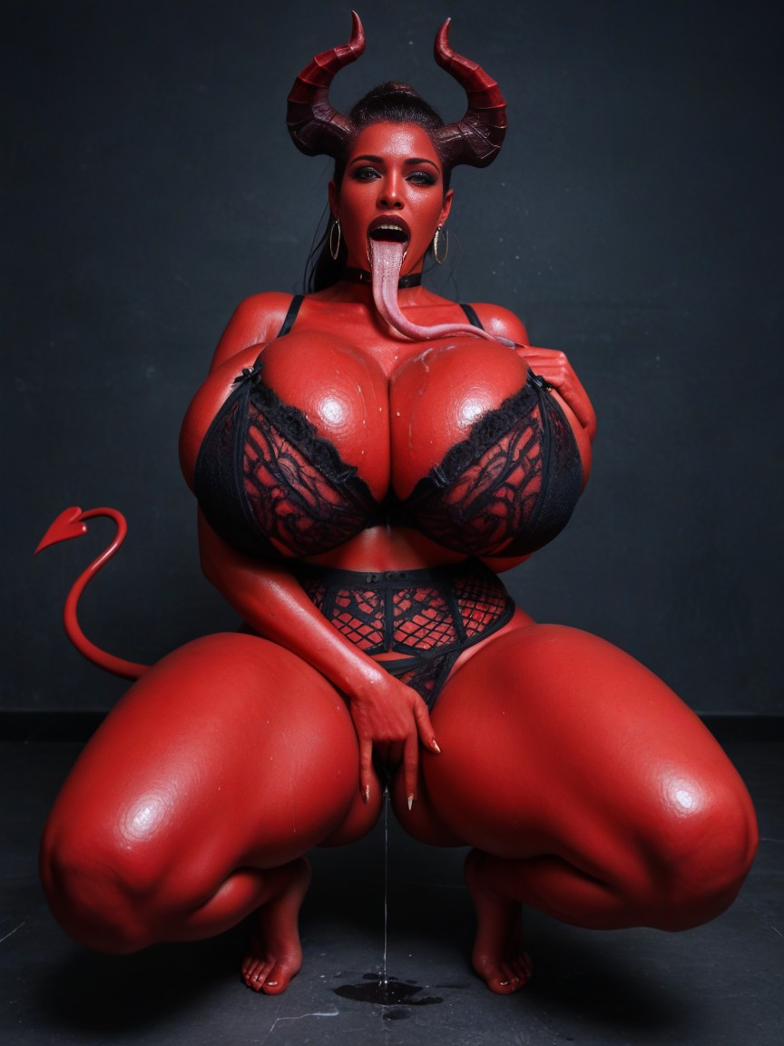 Extremely Large Ass, Hourglass Body, Looking At Viewer AI Porn
