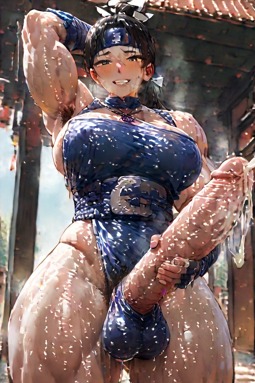 Muscular Woman, Gigantic Balls, Large Breast Shemale AI Porn