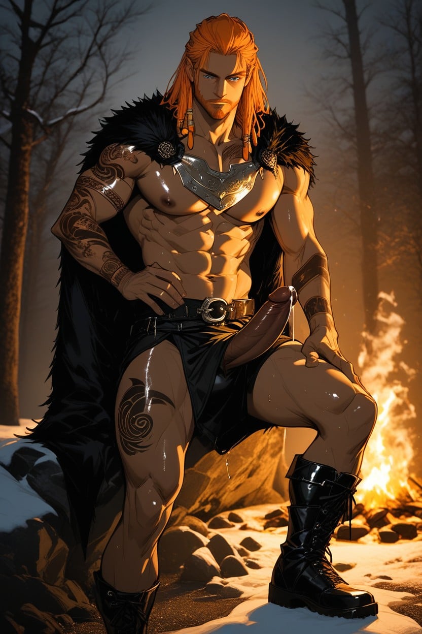 African Man, Left Hand On His Hip, Piercing Blue Eyes Porno IA Gay