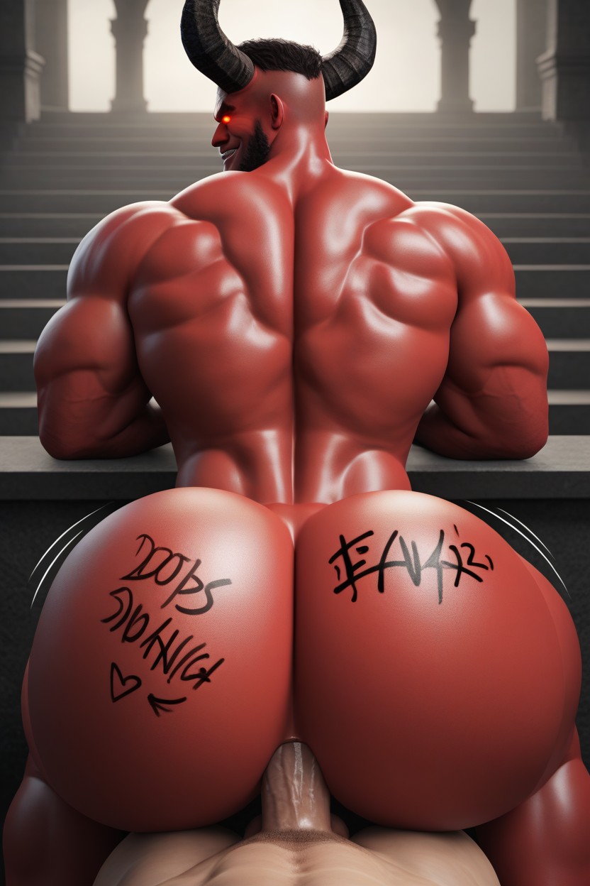 Bottom Is Powerful, Body Writing, Goatee AI Gay Porn