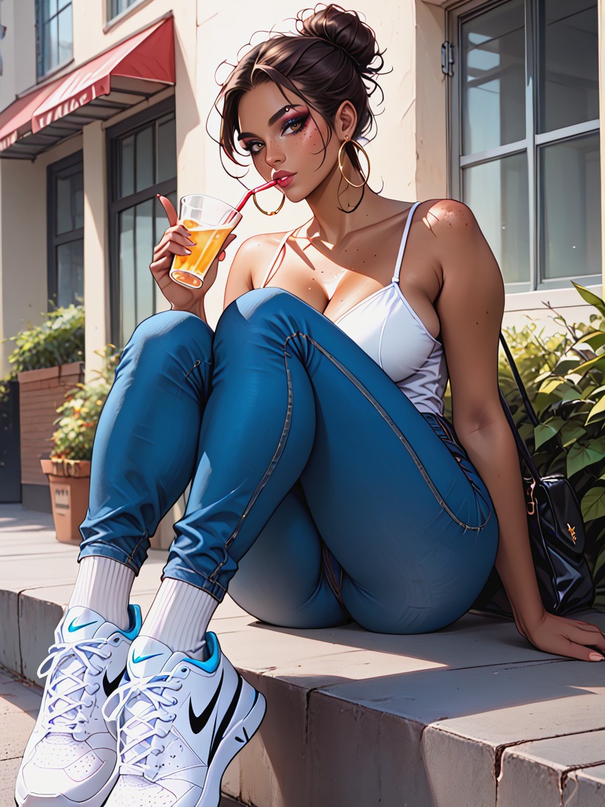 High Cheekbones, F/ Aperture, Big Rounded Ass Hentai AI Porn