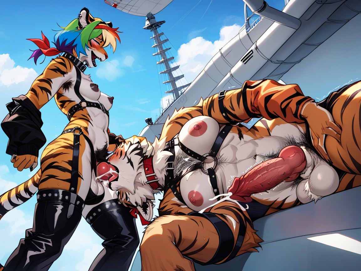 Stomach Hair, Airship, Swimsuit Furry AI Porn