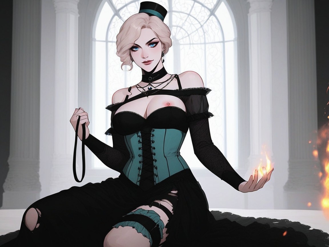 Clothes Ultra Detailed, Round Eyes, Pixie Cut AI Porn