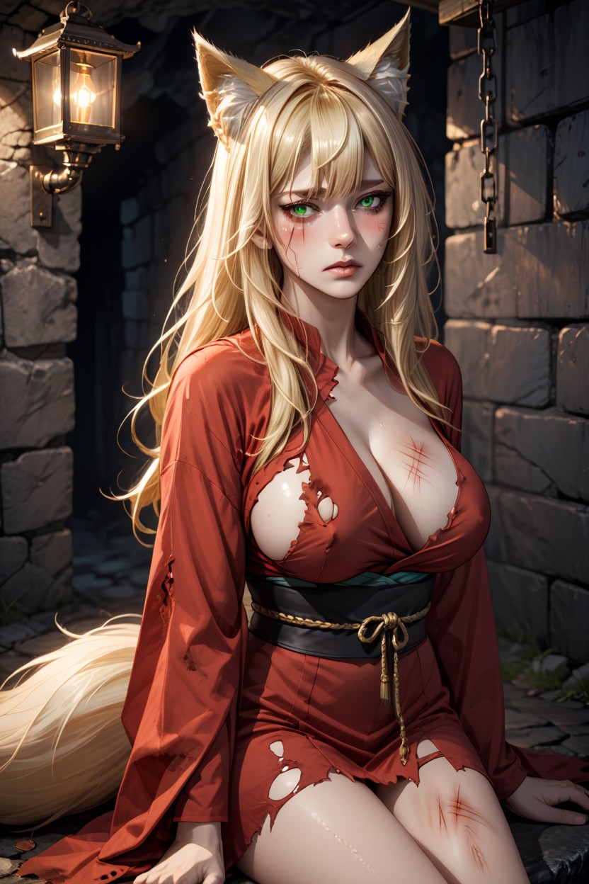 Injured, Fox Tail, Bangs Hentai AI Porn